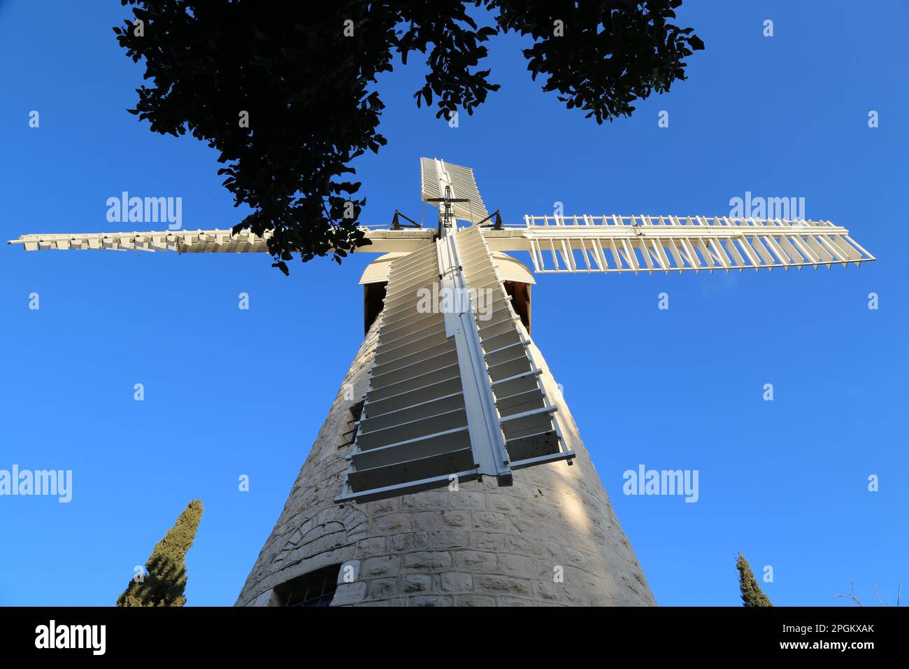Montefiore Windmill in Jerusalem Stock Photo Alamy