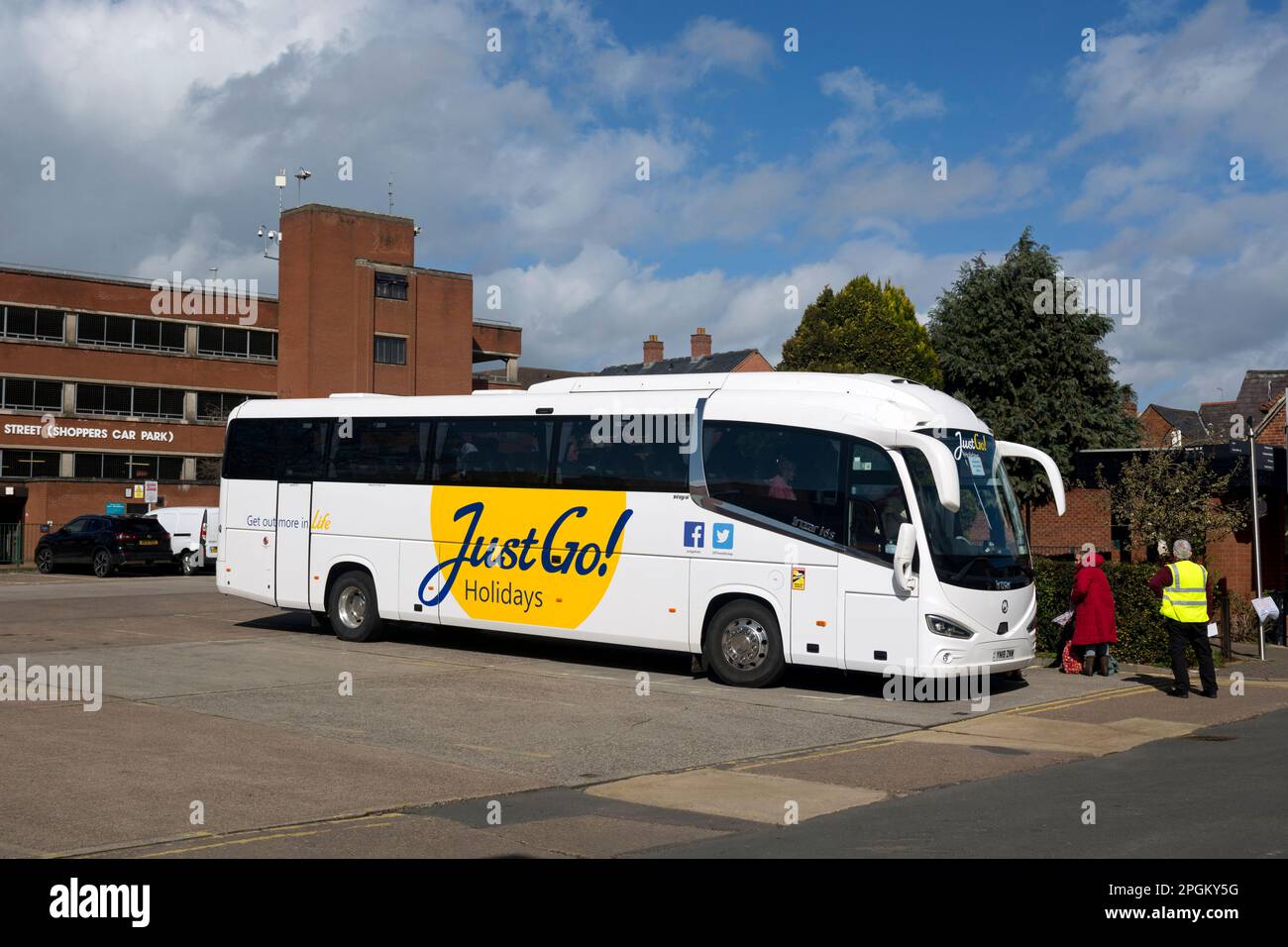Just Go! Holidays coach, Windsor Street car park, StratforduponAvon