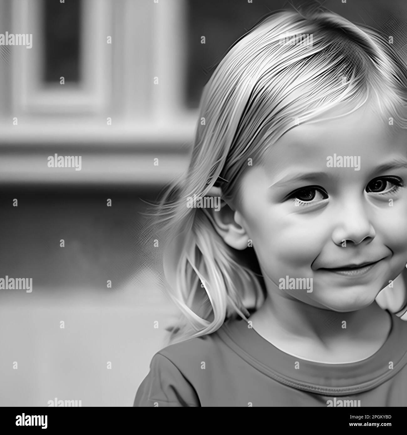 Baby girl's face Black and White Stock Photos & Images - Alamy