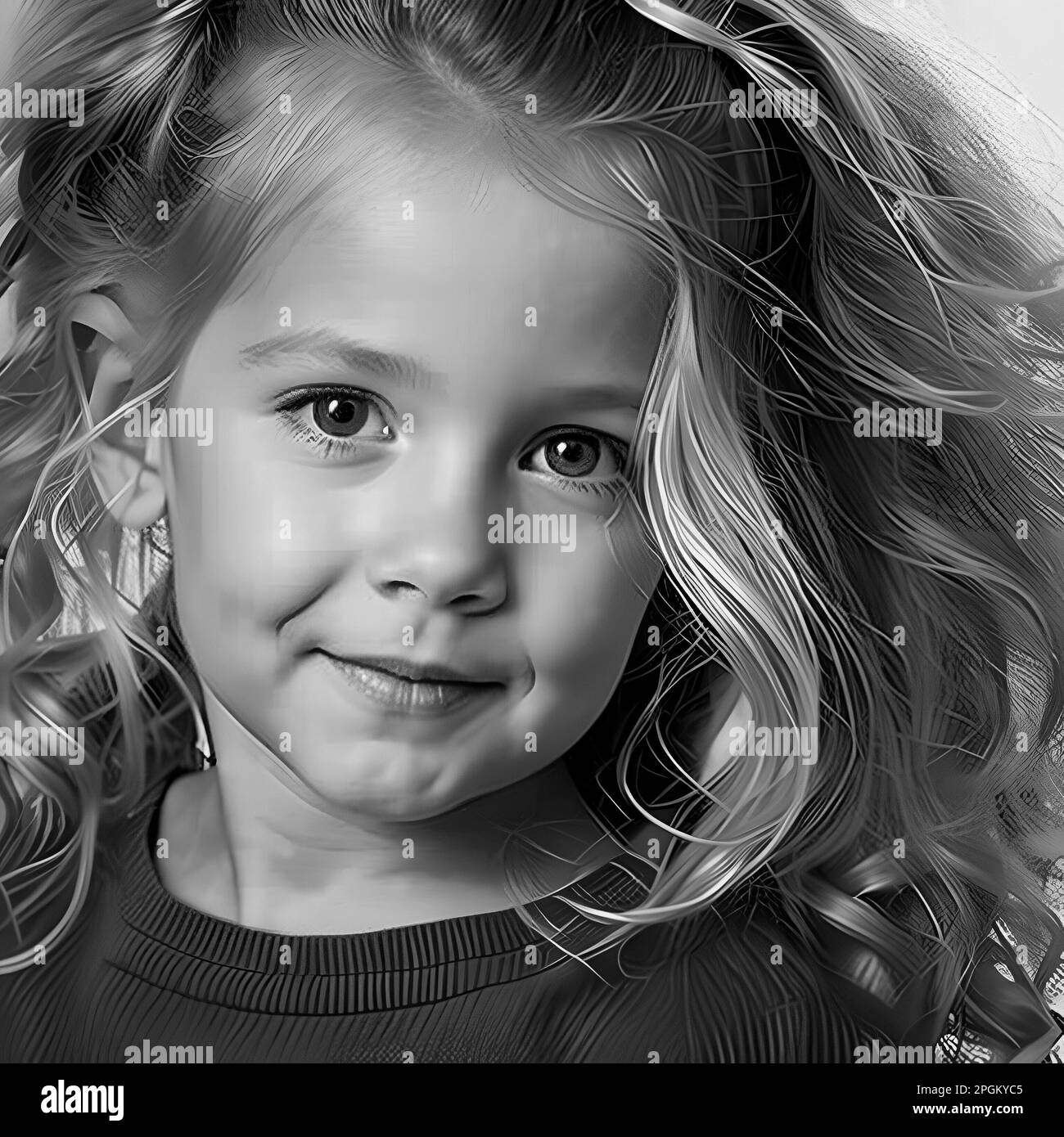 Baby girl's face Black and White Stock Photos & Images - Alamy