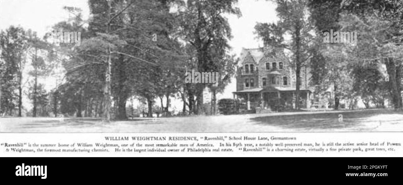 'Ravenhill,' Weightman mansion, Schoolhouse Lane, Germantown, Philadelphia Stock Photo