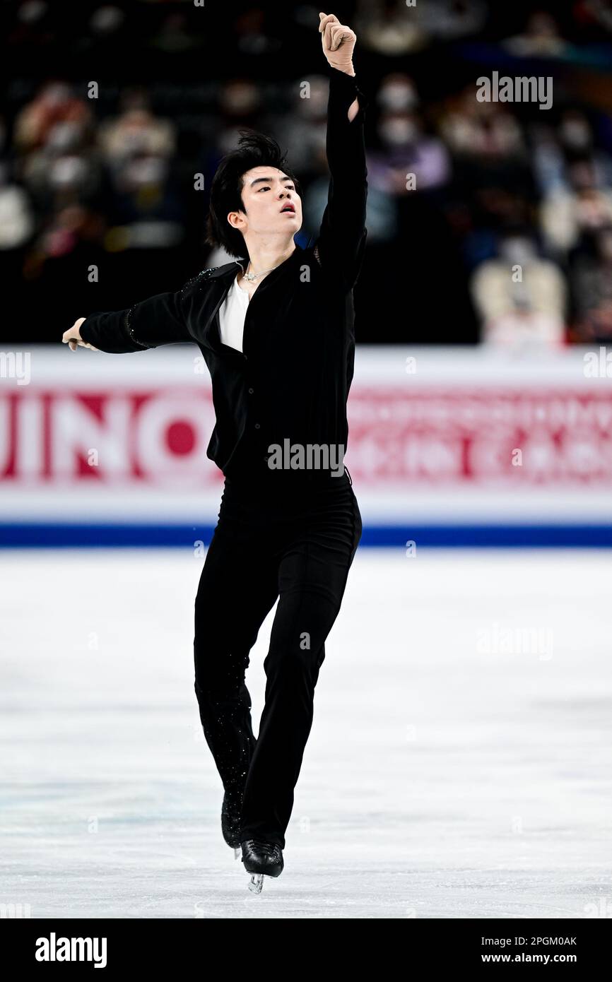 Junhwan CHA (KOR), during Men Short Program, at the ISU World Figure Skating Championships 2023