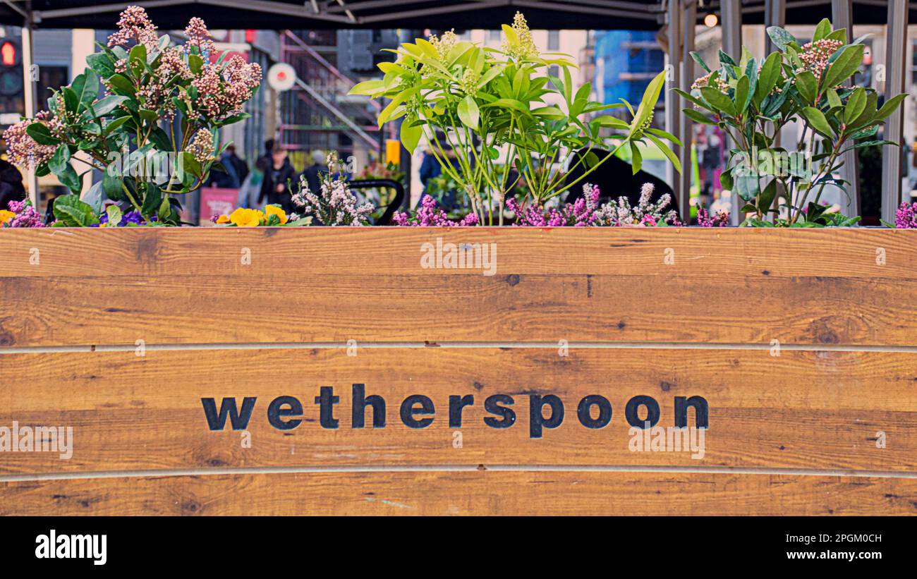 wetherspoon pub sign Stock Photo