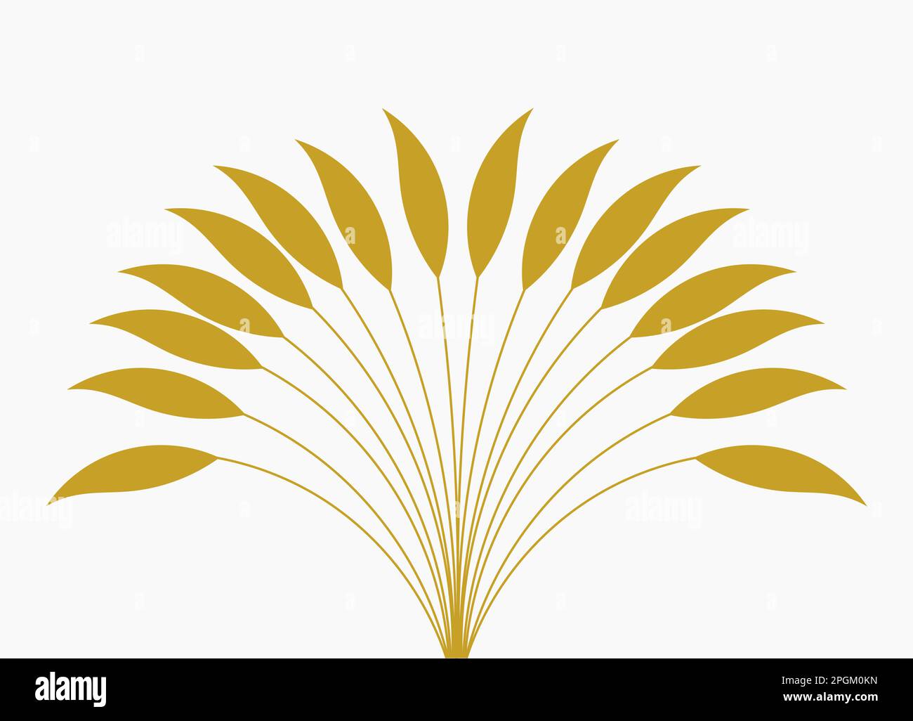 Tropical plant gold palm leaves decoration design element. Vector ...
