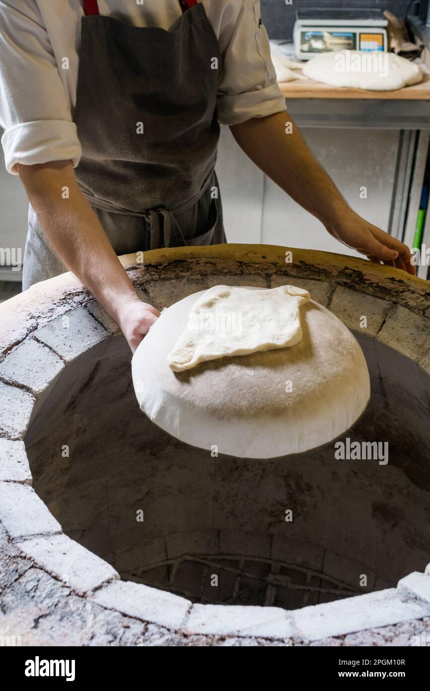 chef khachapuri tandoor traditional food Stock Photo Alamy