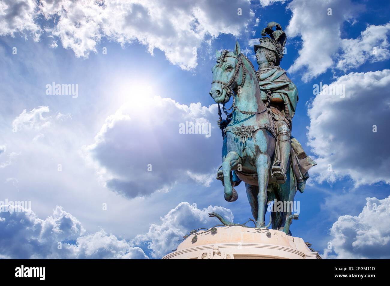 Sculpture of King Jose I in Lisbon, Portugal Stock Photo Alamy