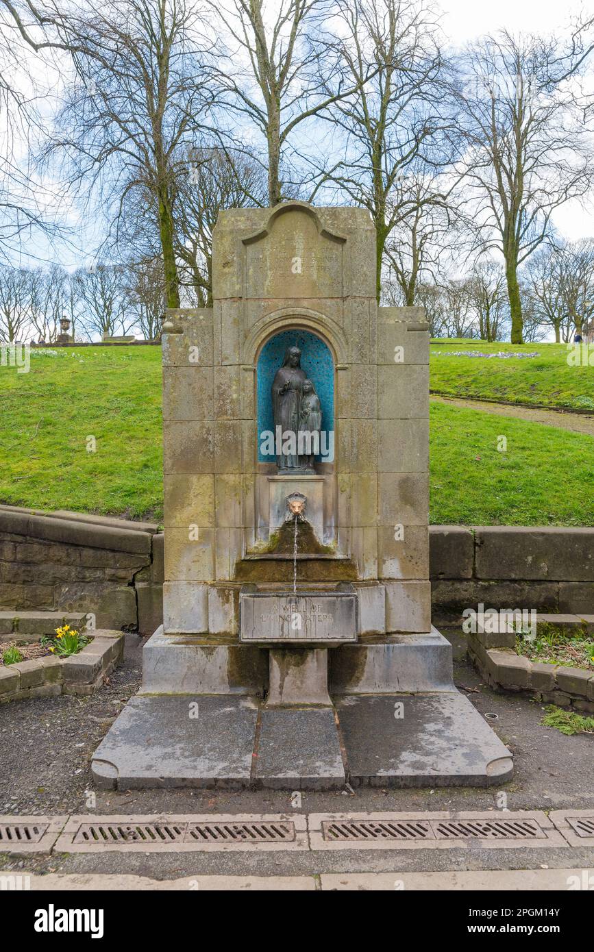 St Ann's Well public fountain in the Peak District town of Buxton ...
