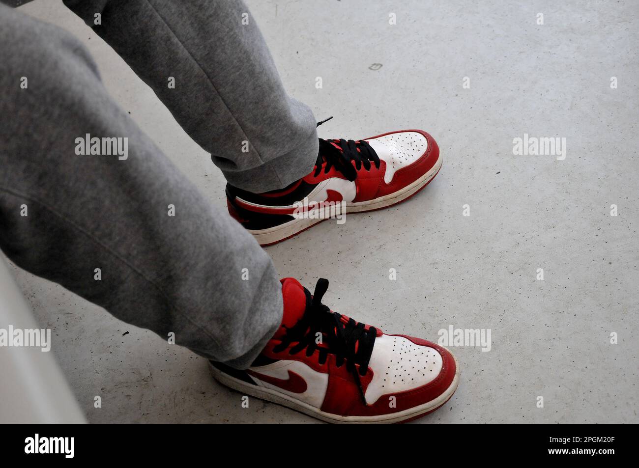 Copenhagen /Denmark/23 March 2023/Person wears nike sneaker in danish