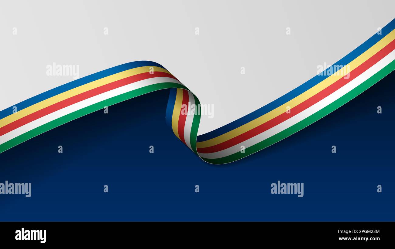 Seychelles ribbon flag background. Element of impact for the use you ...
