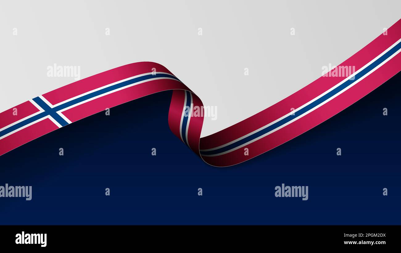 Norway ribbon flag background. Element of impact for the use you want
