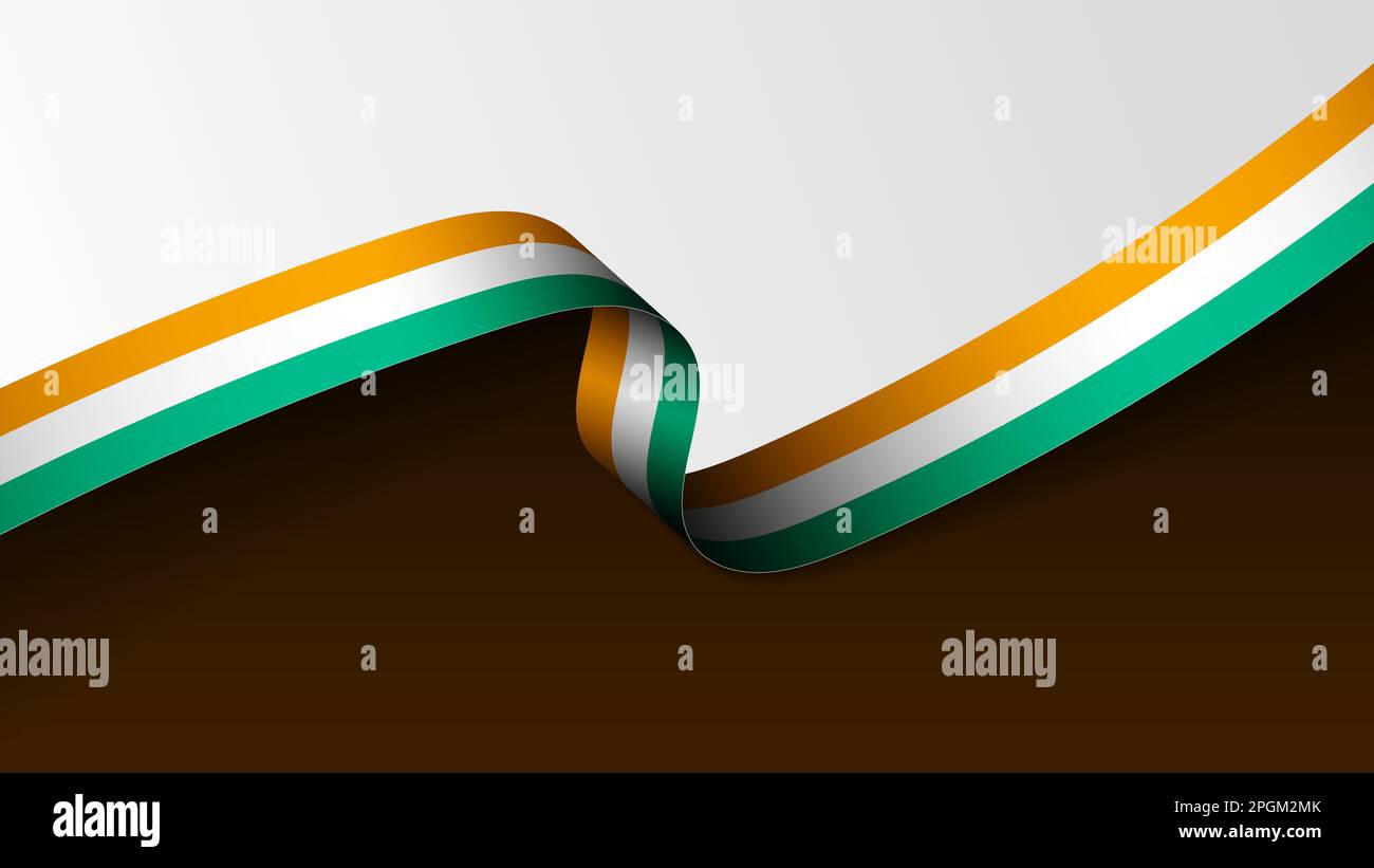 IvoryCoast ribbon flag background. Element of impact for the use you ...