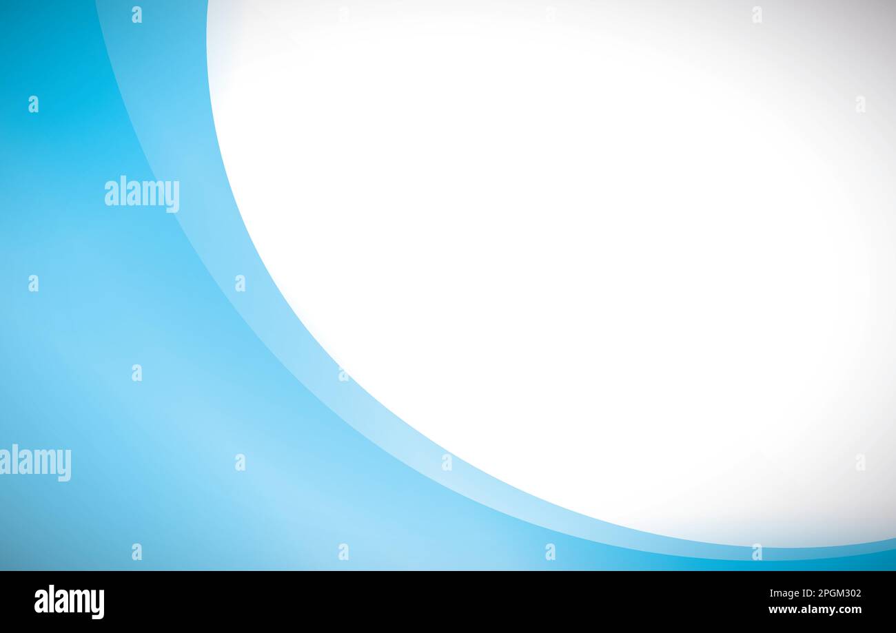 Banner template with abstract blue waves and white space in gradient effect. Stock Vector