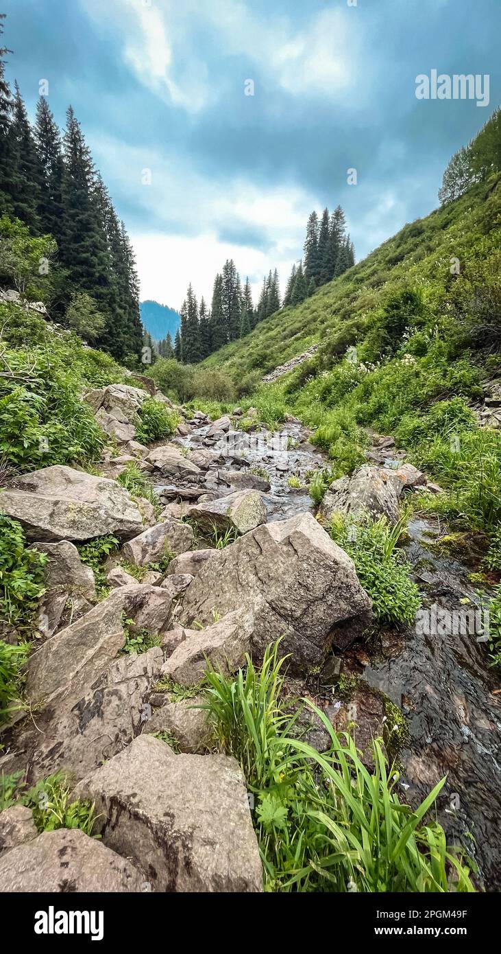 High waterfall among rocks hi-res stock photography and images - Alamy