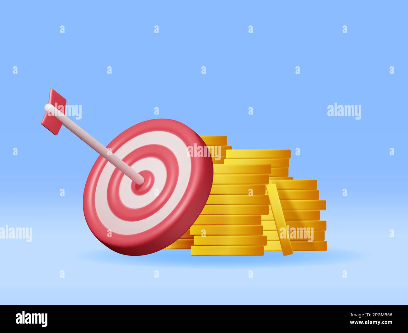 3d rendering arrow bullseye Stock Vector Images - Alamy