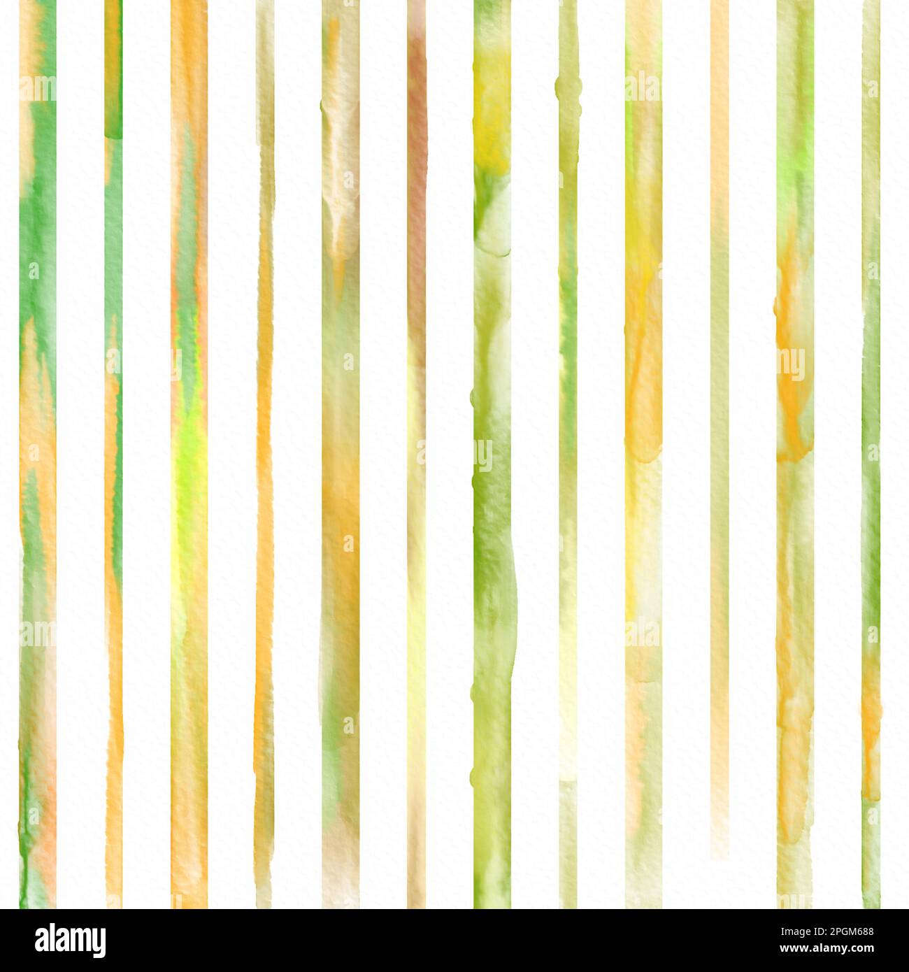 hand painted watercolor multicolored stripe allover seamless pattern on white background Stock Photo