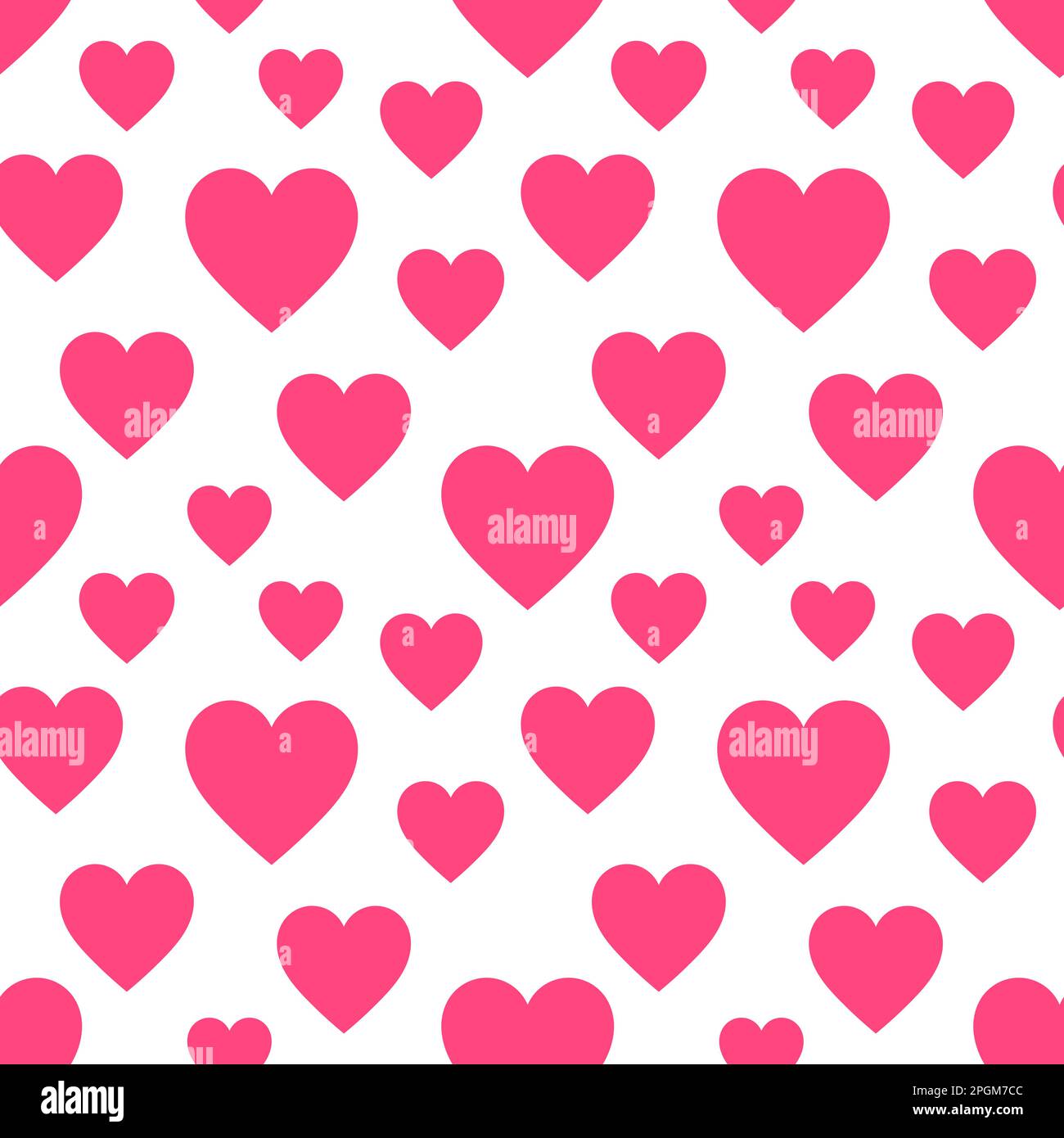 Pink hearts seamless pattern. Vector illustration Stock Vector Image ...