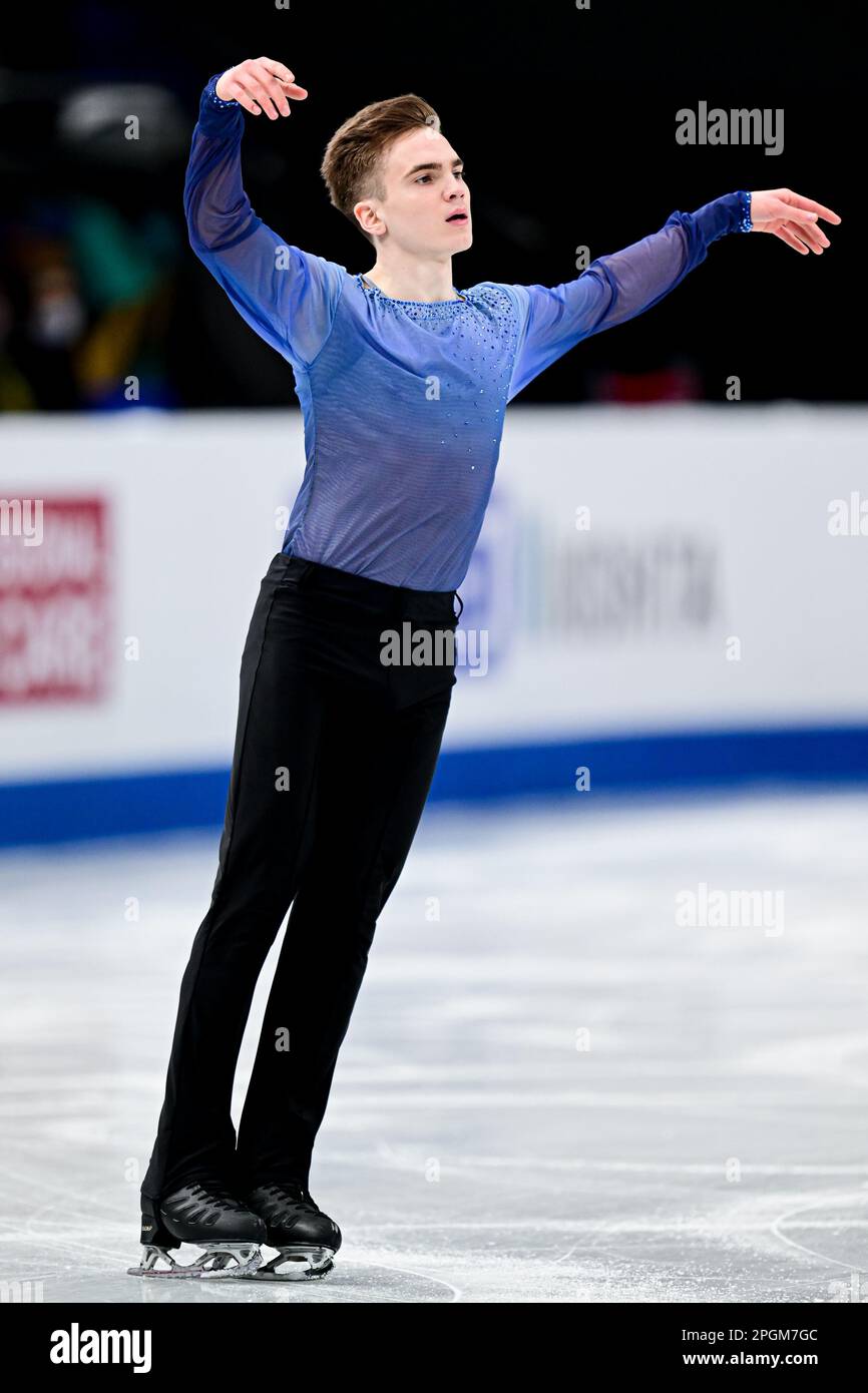 Vladimir LITVINTSEV (AZE), during Men Short Program, at the ISU World Figure Skating