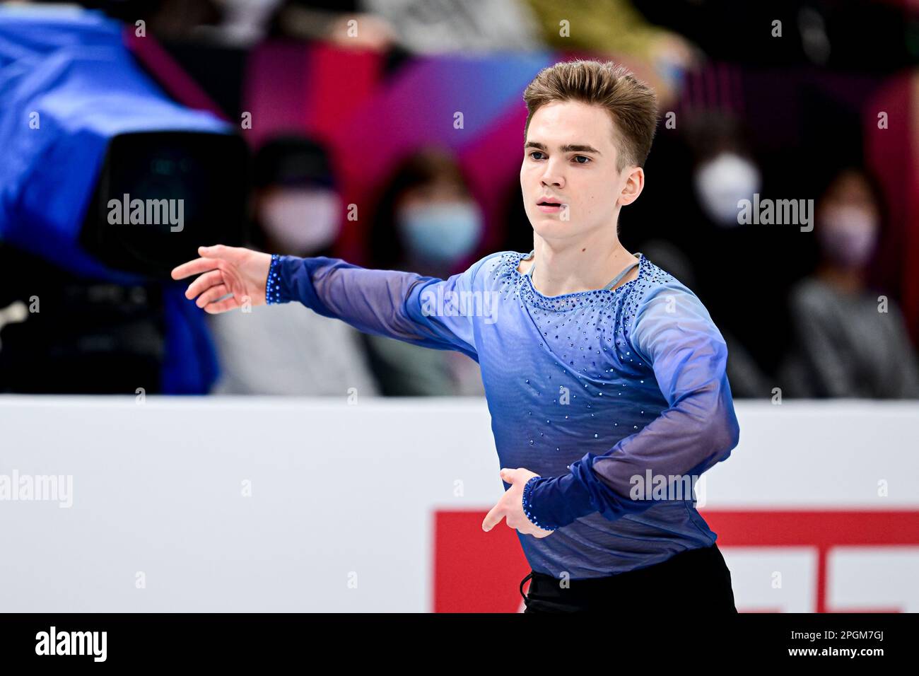Vladimir LITVINTSEV (AZE), during Men Short Program, at the ISU World Figure Skating