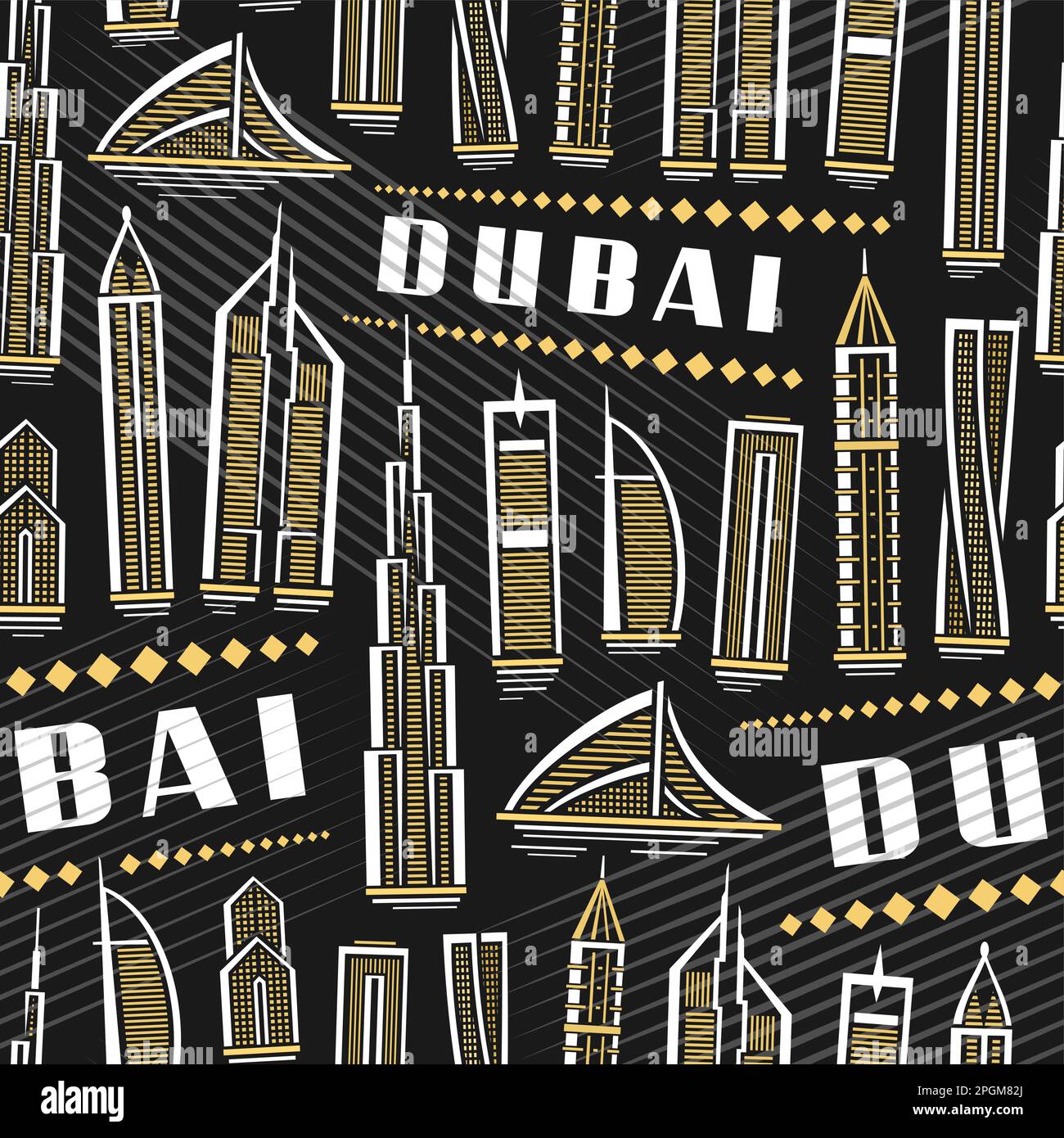 Night scape dubai Stock Vector Images Alamy
