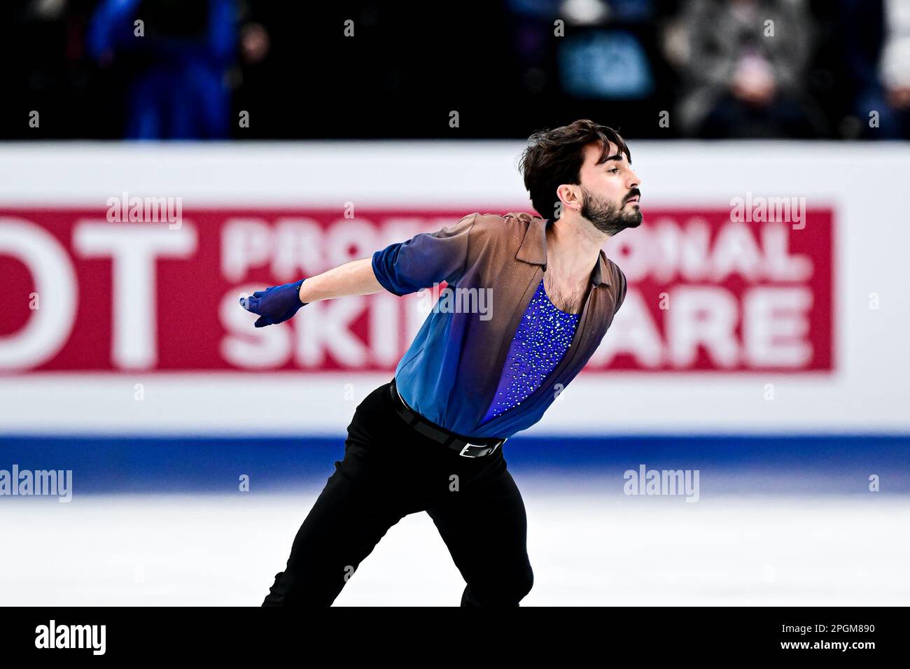 Kevin AYMOZ (FRA), during Men Short Program, at the ISU World Figure