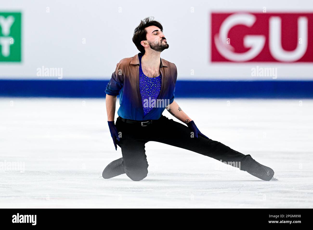 Kevin AYMOZ (FRA), during Men Short Program, at the ISU World Figure