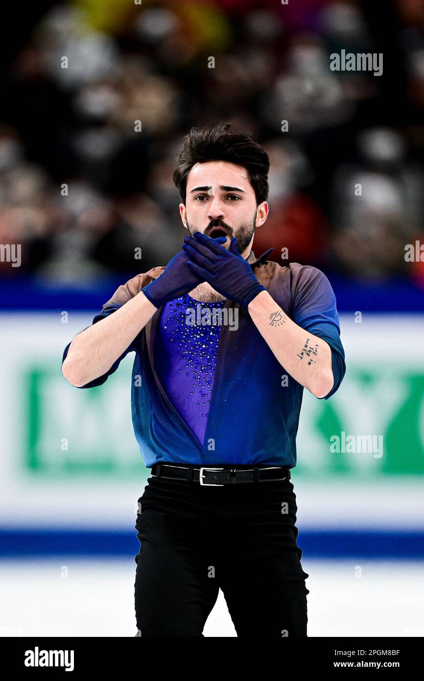 Kevin AYMOZ (FRA), during Men Short Program, at the ISU World Figure Skating Championships 2023