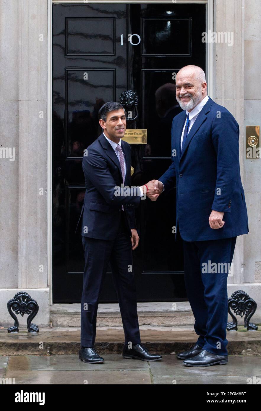 London, England, UK. 23rd Mar, 2023. UK Prime Minister RISHI SUNAK welcomes  Prime Minister of Albania EDI RAMA to 10 Downing Street. (Credit Image: ©  Tayfun Salci/ZUMA Press Wire) EDITORIAL USAGE ONLY!