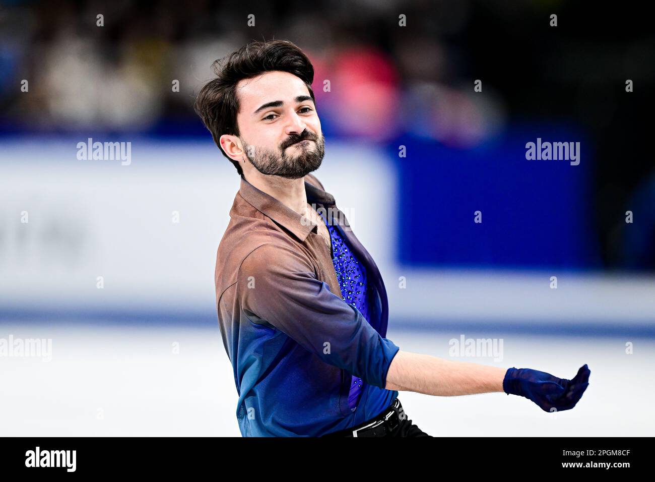 Kevin AYMOZ (FRA), during Men Short Program, at the ISU World Figure