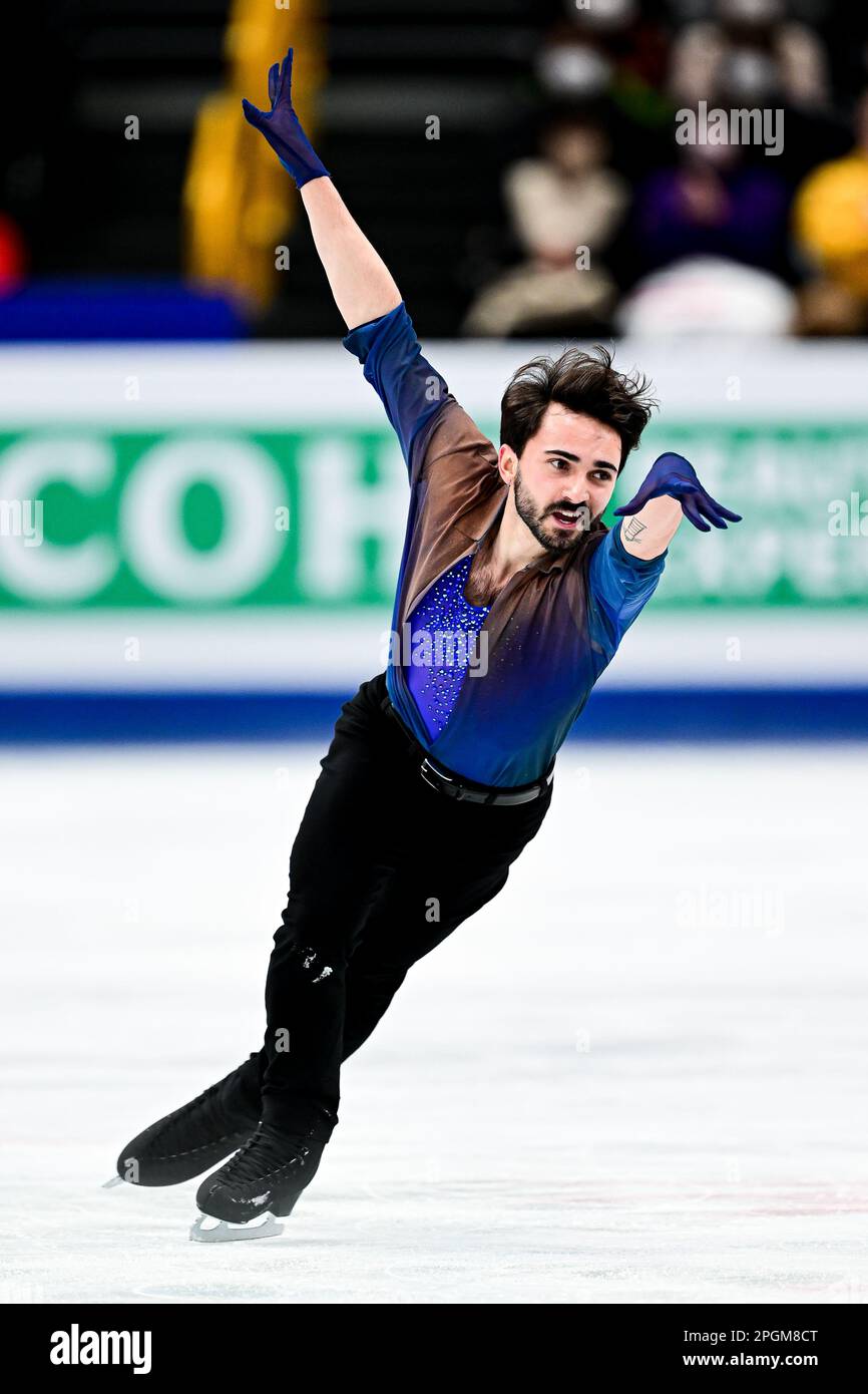 Kevin AYMOZ (FRA), during Men Short Program, at the ISU World Figure
