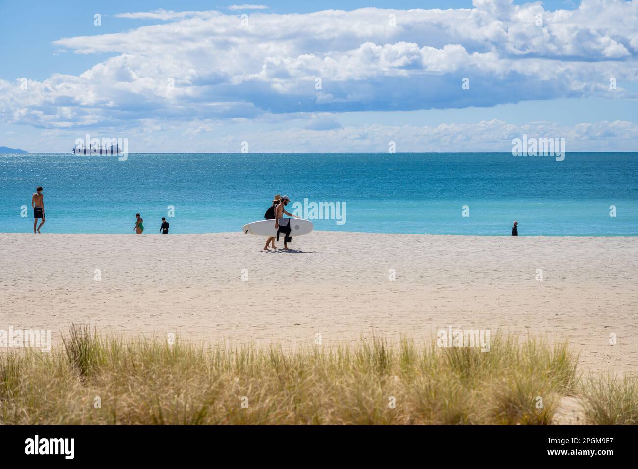 Tauranga New Zealand March 22 2023 Mount Maunganui Main Beach