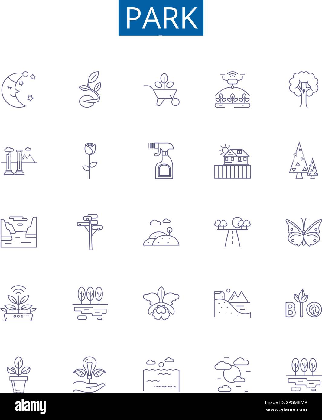 park-line-icons-signs-set-design-collection-of-park-parkland
