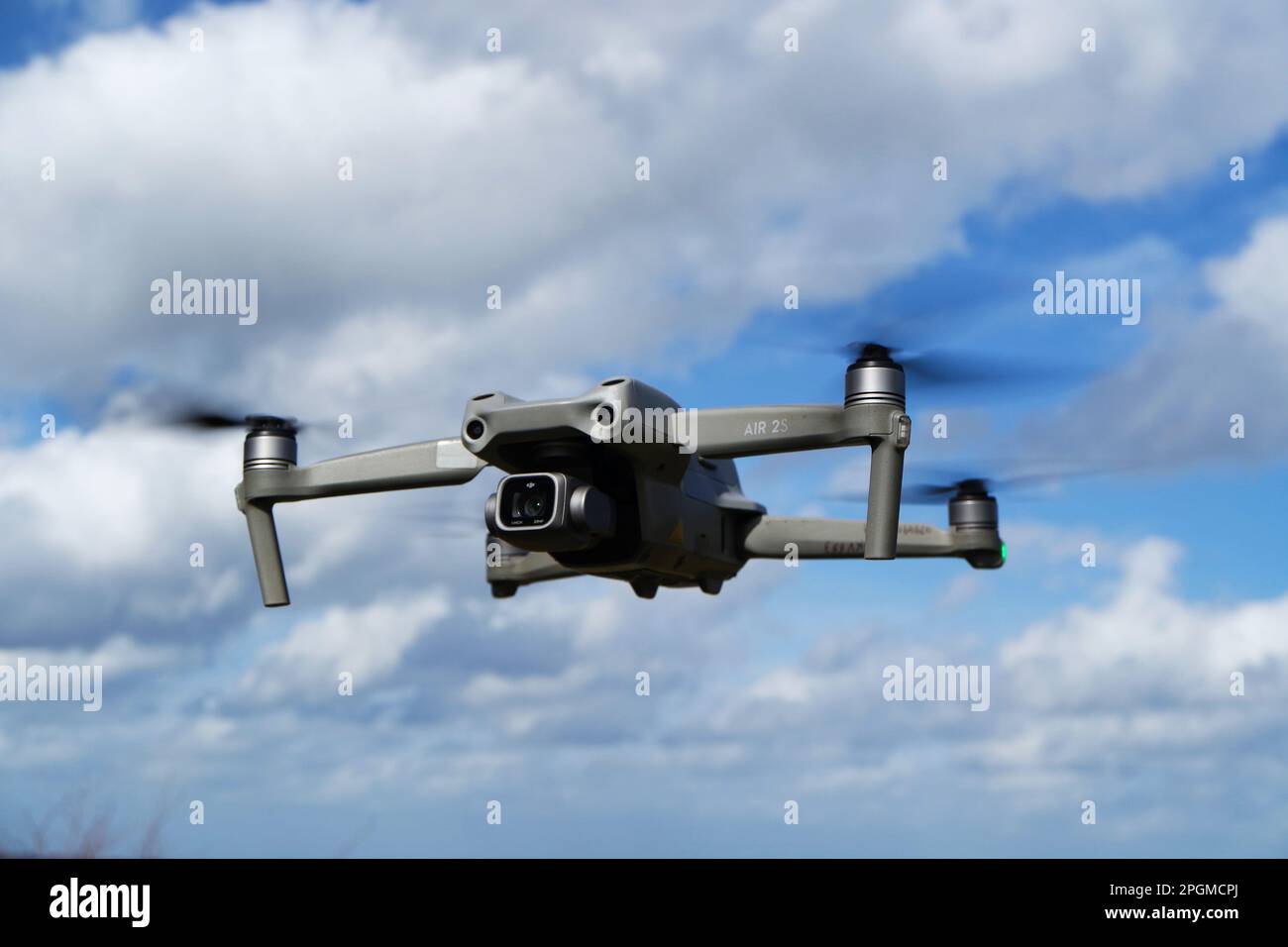 A DJi Air 2s Drone is Flying and Beautiful Clouds on the Background at  Sharpenhoe Clappers Luton, England UK. Image was Captured on 22-March-2023  Stock Photo - Alamy