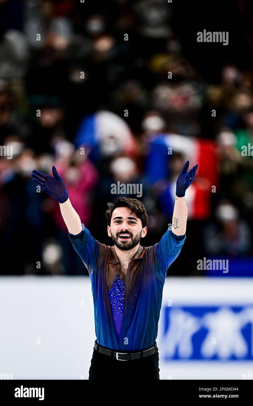 Kevin AYMOZ (FRA), during Men Short Program, at the ISU World Figure Skating Championships 2023