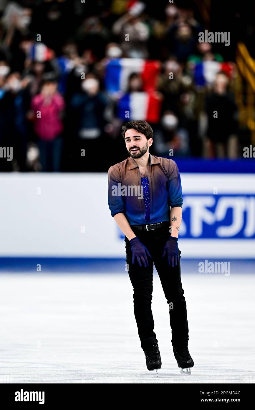 Kevin AYMOZ (FRA), during Men Short Program, at the ISU World Figure