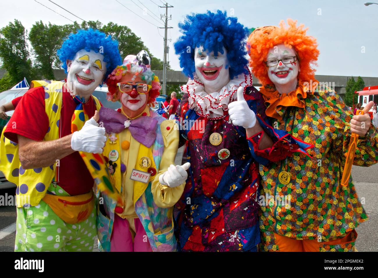 Clown parade flag hi-res stock photography and images - Alamy