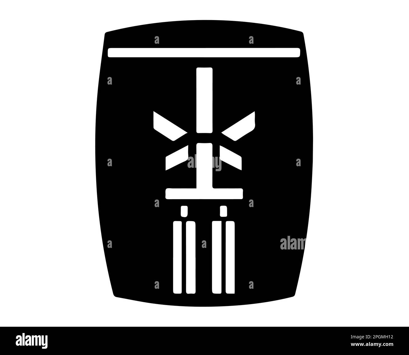 black minimalist african drum icon. flat vector illustration. Stock Vector