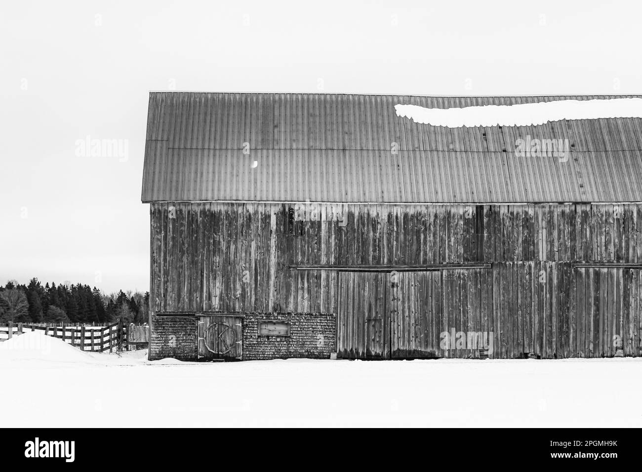 Classic old barn near Rudyard, Upper Peninsula, Michigan, USA [No property release; editorial licensing only] Stock Photo