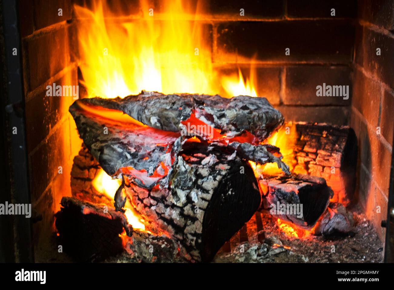 fire in the fireplace Stock Photo Alamy