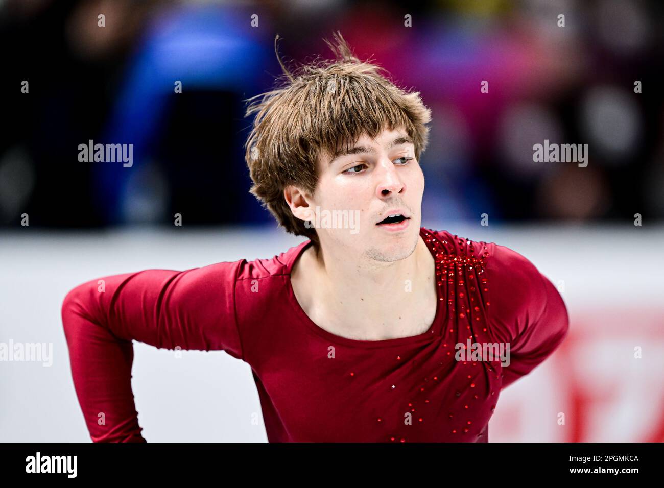 Andrew (USA), during Men Short Program, at the ISU World