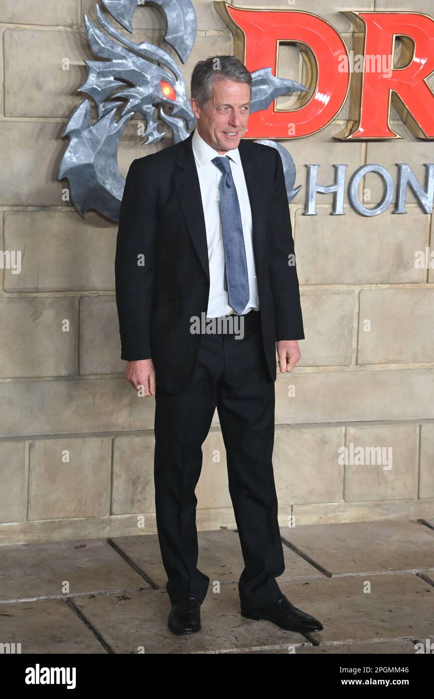 Hugh Grant attends UK Premiere of Dungeons & Dragons: Honor Among Thieves, London, UK. Photo taken on the 23 March 2023. Credit: See Li/Picture Capital/Alamy Live News Stock Photo