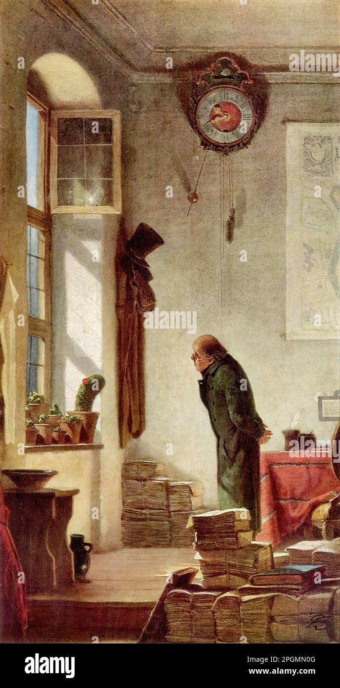 Spitzweg Carl - The Cactus Lover - German School - 19th Century - Spitzweg  Carl - Der Kaktusliebhaber - German School - 19th Century Stock Photo -  Alamy