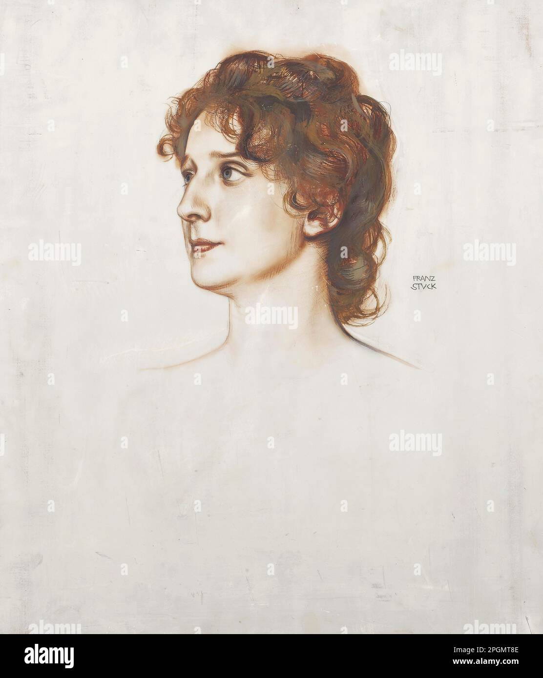 Stuck Franz Von Portrait Of A Young Woman En Profile German School 