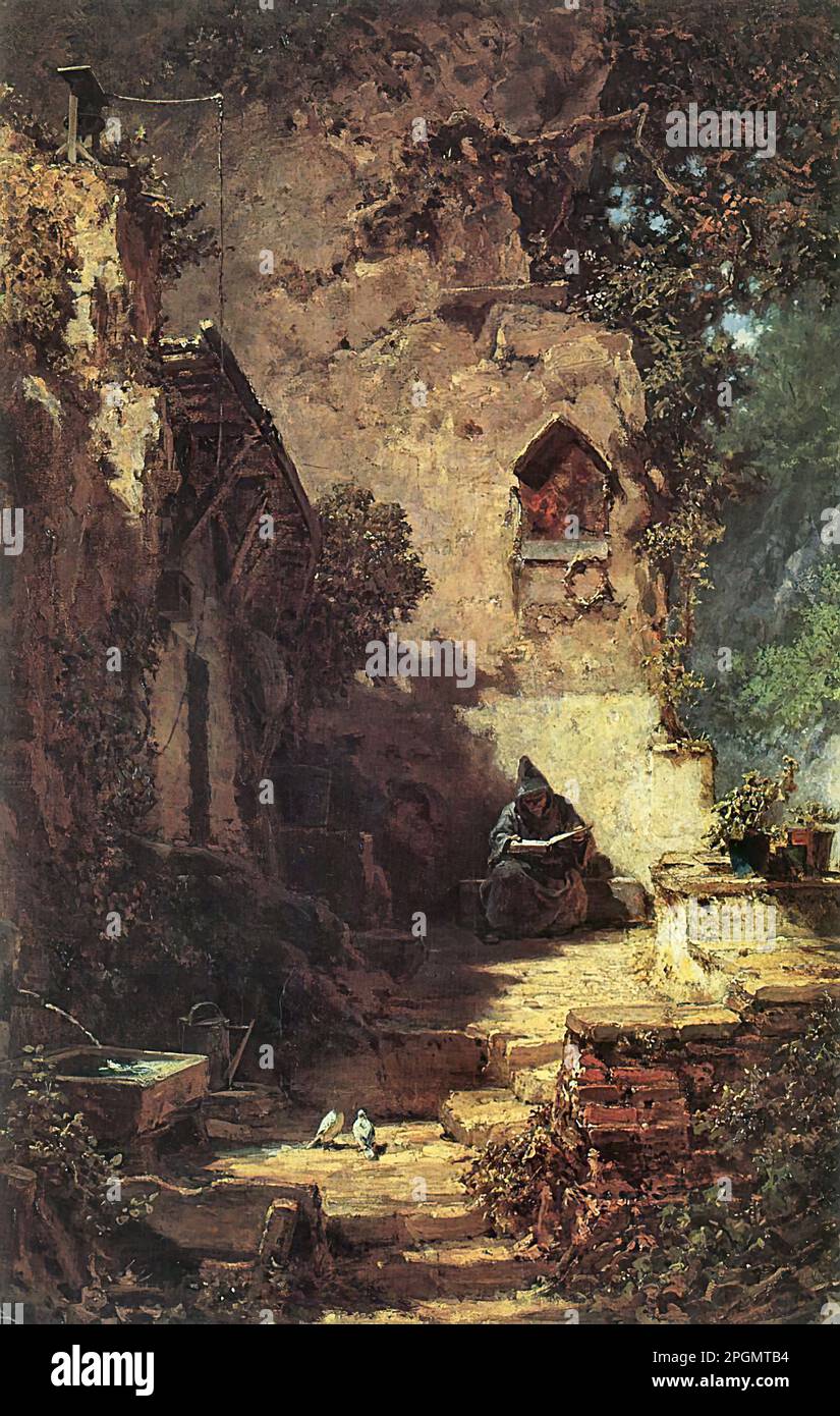 Spitzweg Carl The Hermit German School 19th Century Spitzweg Carl Der Einsiedler 1246