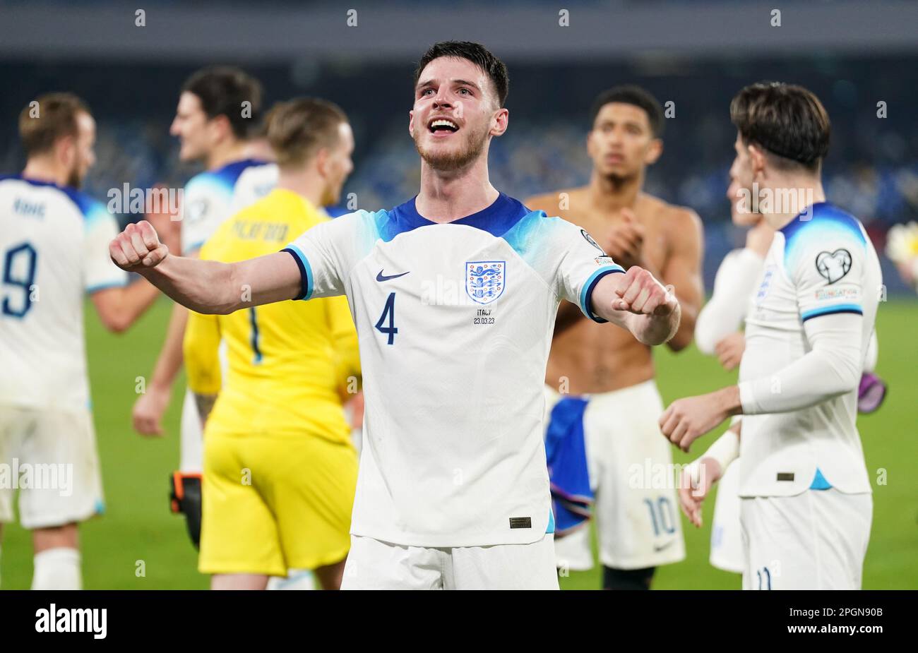 England's Declan Rice celebrates the win after the UEFA Euro 2024 ...