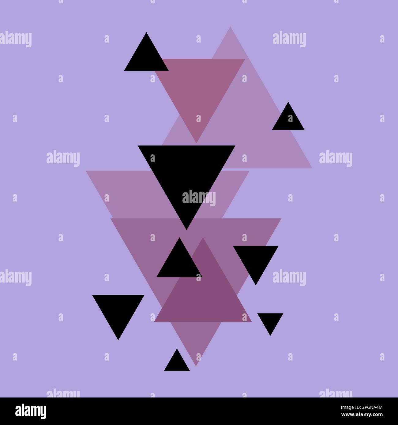 Vector graphic of a modern art design consisting of equilateral