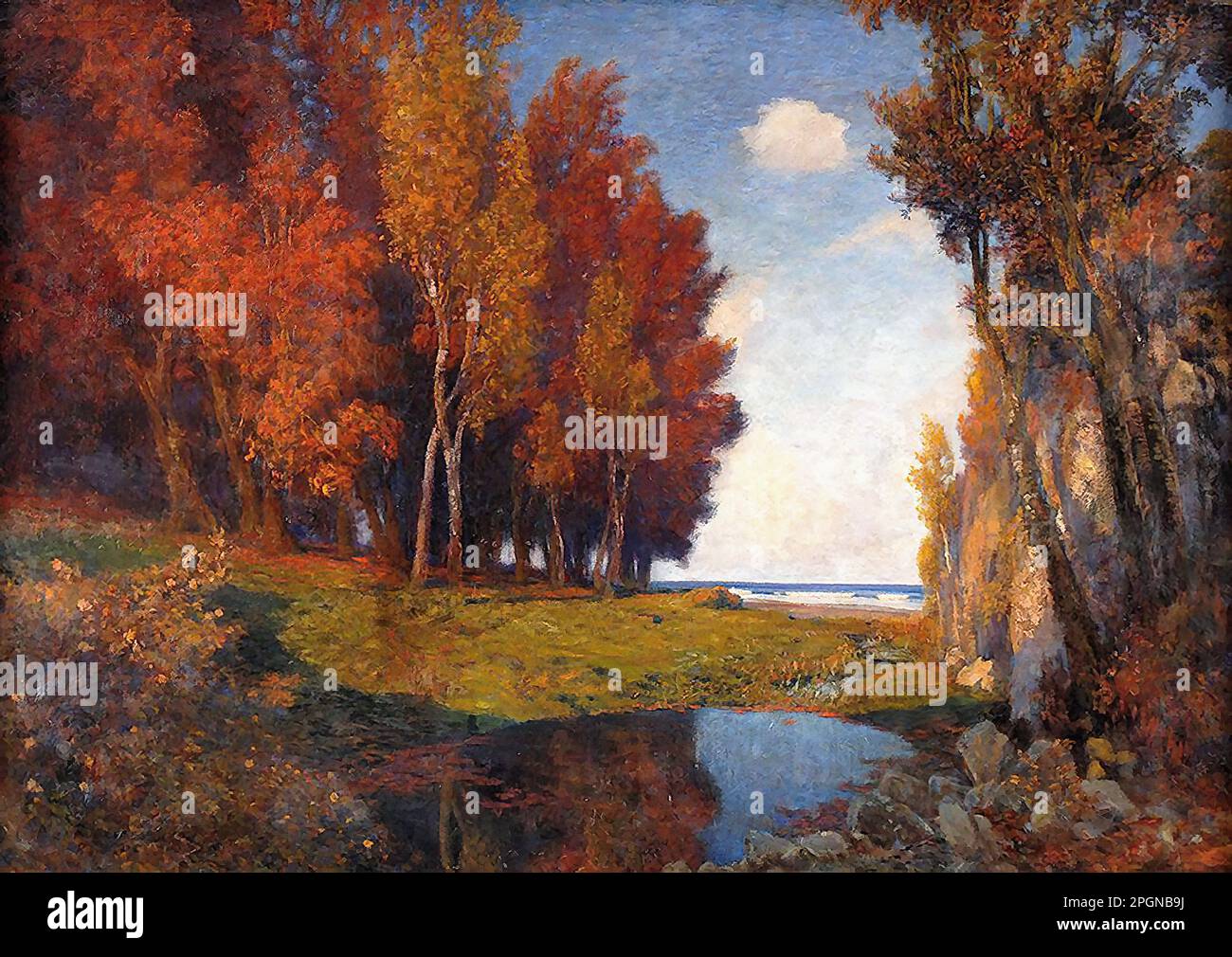 Roeder Max - Italian Coastal Landscape - German School - 19th and Early ...