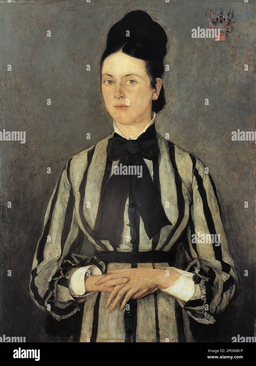 German Countess Leibl Wilhelm - Portrait Of The Rosine Fischler Countess Treuberg 3 ...