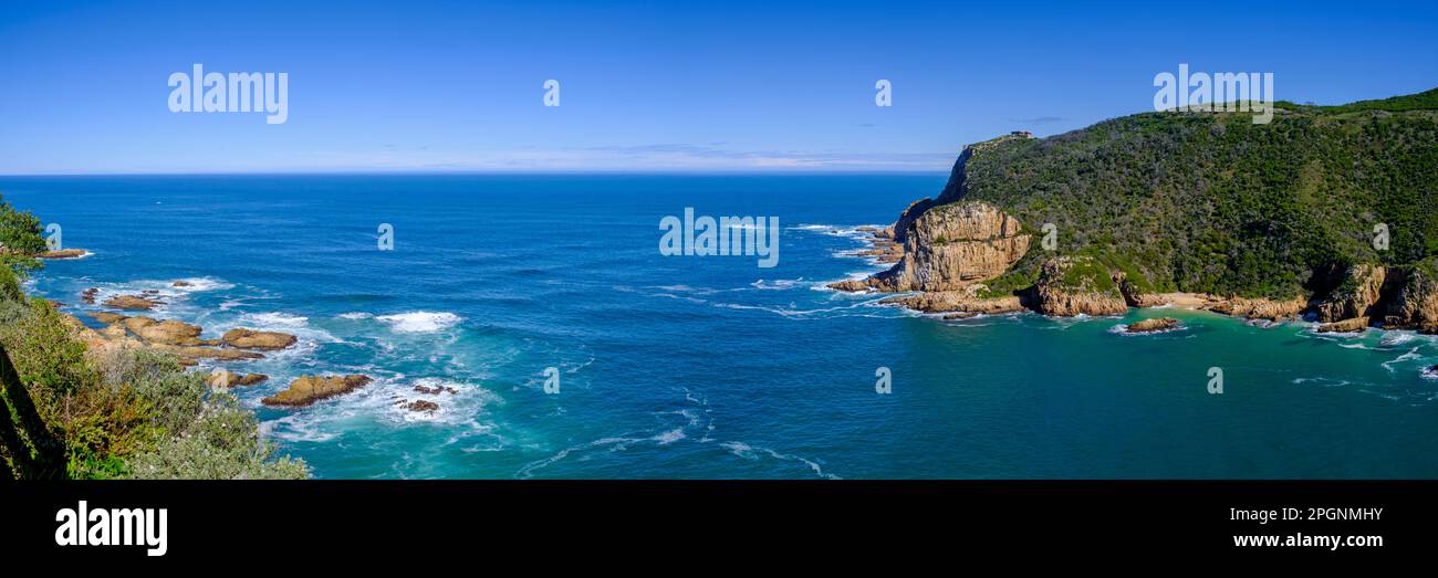 South Africa, Eastern Cape, Panoramic view of Knysna Lagoon Stock Photo