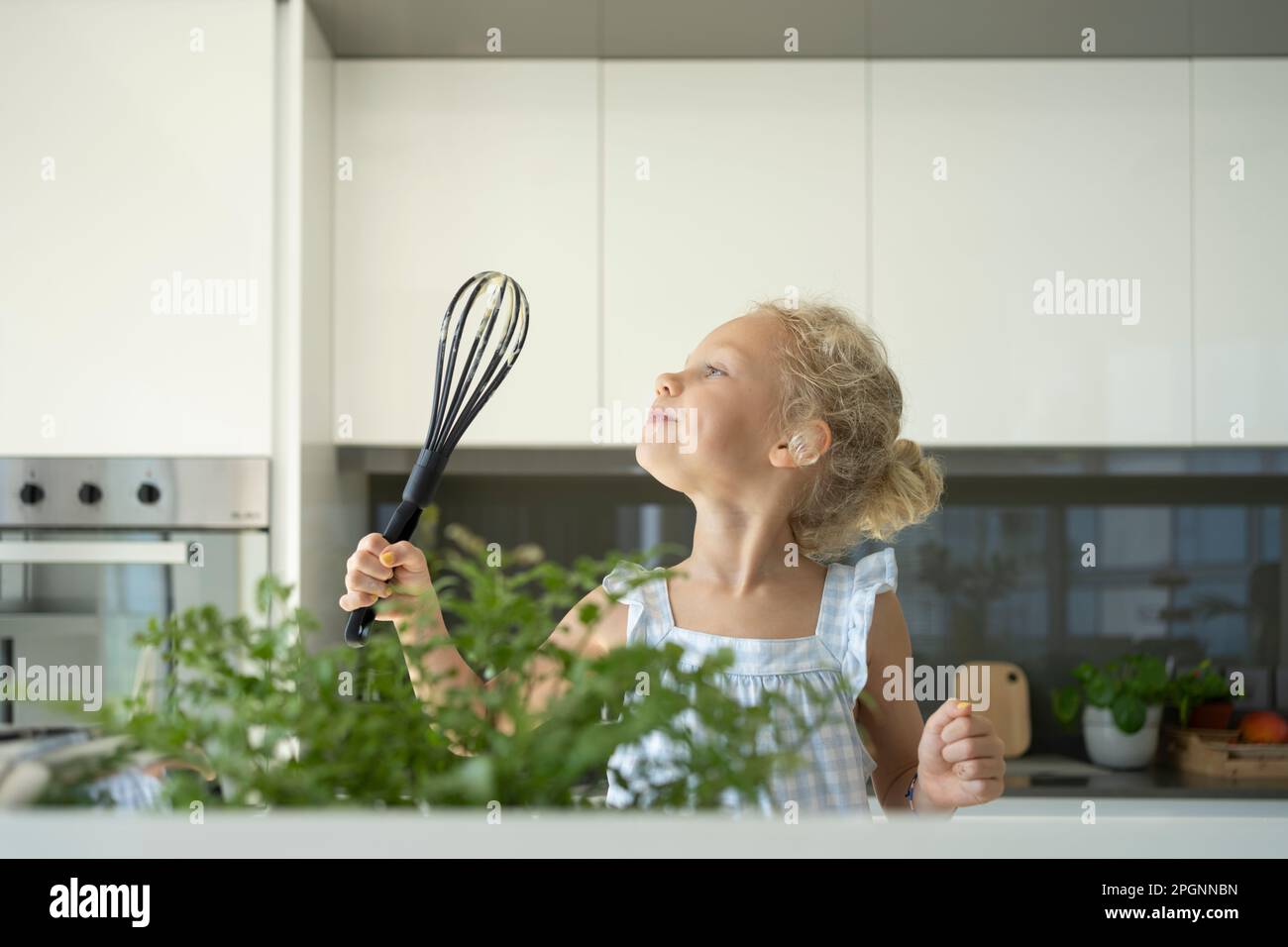 https://c8.alamy.com/comp/2PGNNBN/girl-holding-egg-beater-in-kitchen-at-home-2PGNNBN.jpg