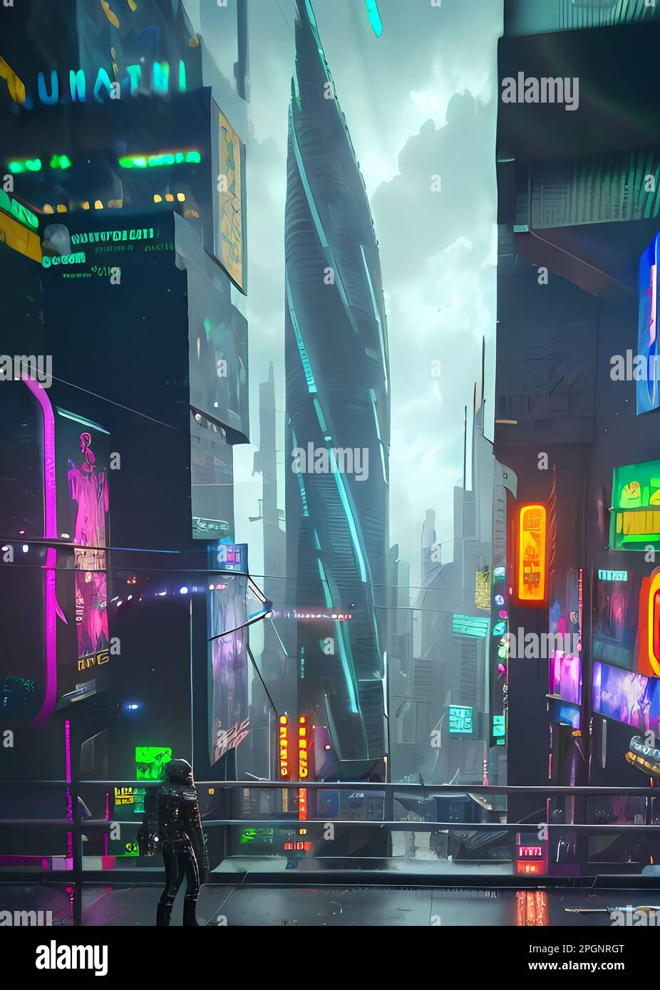Futuristic City Night Live Wallpaper - Cyberpunk Cityscape - free download
